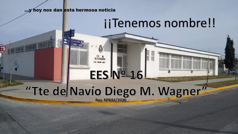 La Escuela 16 llevar el nombre de Diego Wagner